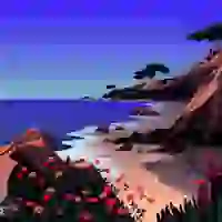 background, sandy beach